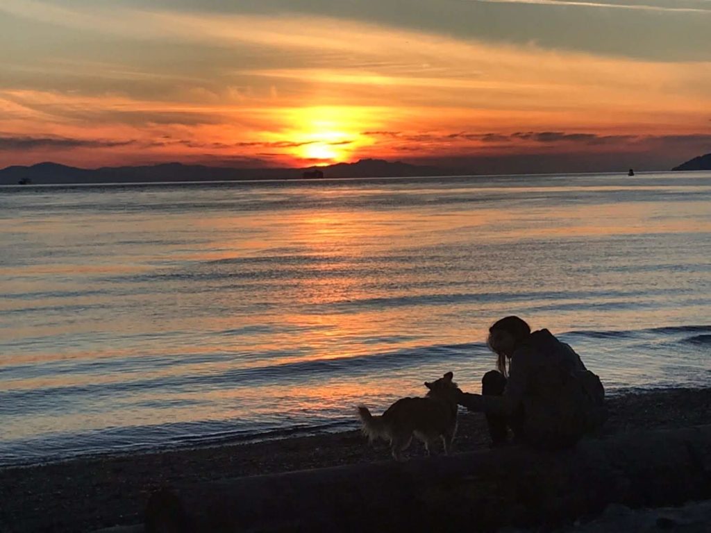 ノースバンクーバーからの夕日